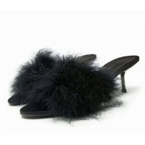 ZARA Feather Sandals Size EU 40/US 9.5